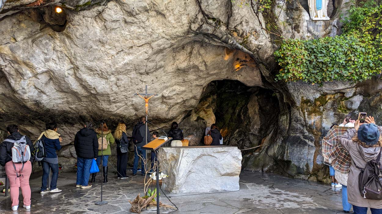 The grotto at the Sanctuary of our Lady of Lourdes