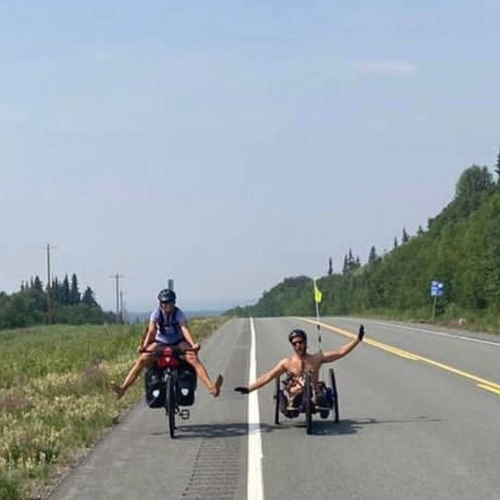 Michiel & Chiara - Michiel set the new record for the longest trip by hand bike