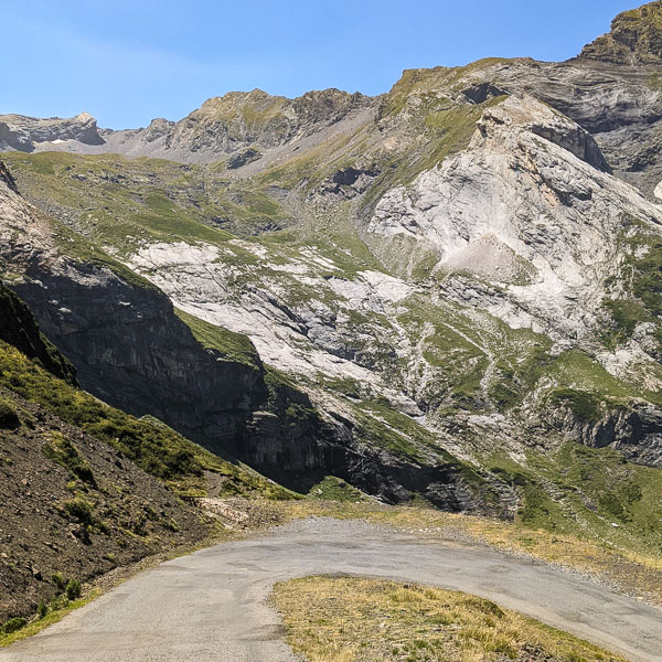 One of the many hairpin bends on Cirque de Troumouse