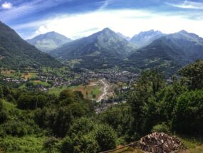 view of the village of Luz Saint Saveur famous for cycling in the Pyrenees