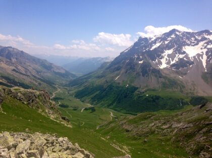 Views of the French Alps from the famous cycling climb of the Col du Galibier.
